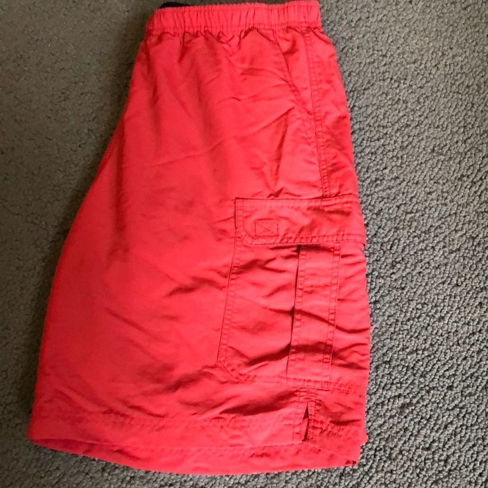 LL Bean Swim Shorts in EUC Burnt Orange - Picture 2 of 4